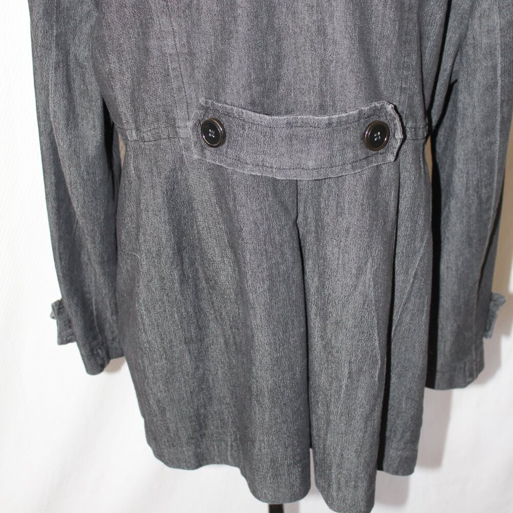 Kenar Sport Coat Jacket Blazer Gray Denim Pleated Size XL Pre-Loved EUC - Picture 10 of 13